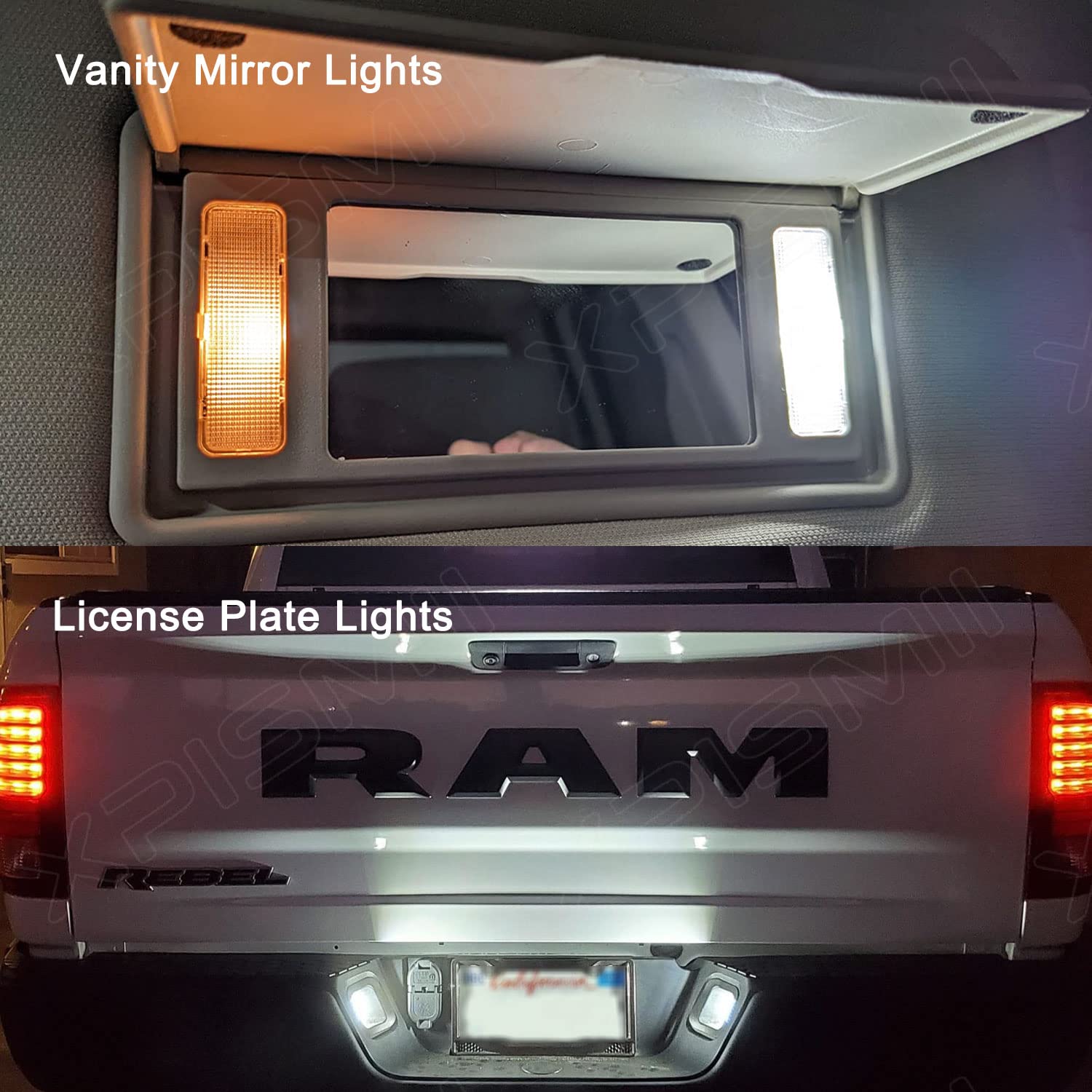 Xpismii Ram interior LED license plate light keeps plates visible at night