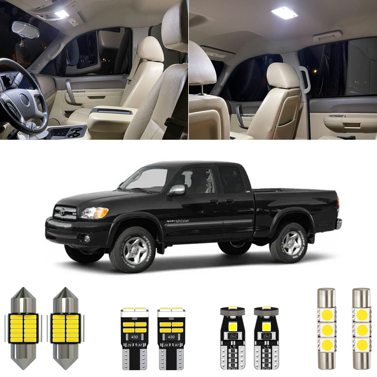 Xpismii Tundra interior kit with 11 LED bulbs for bright cabin lighting