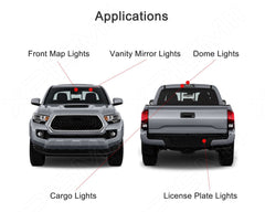 Xpismii vanity mirror LED lights for Silverado/Sierra, crisp illumination for grooming