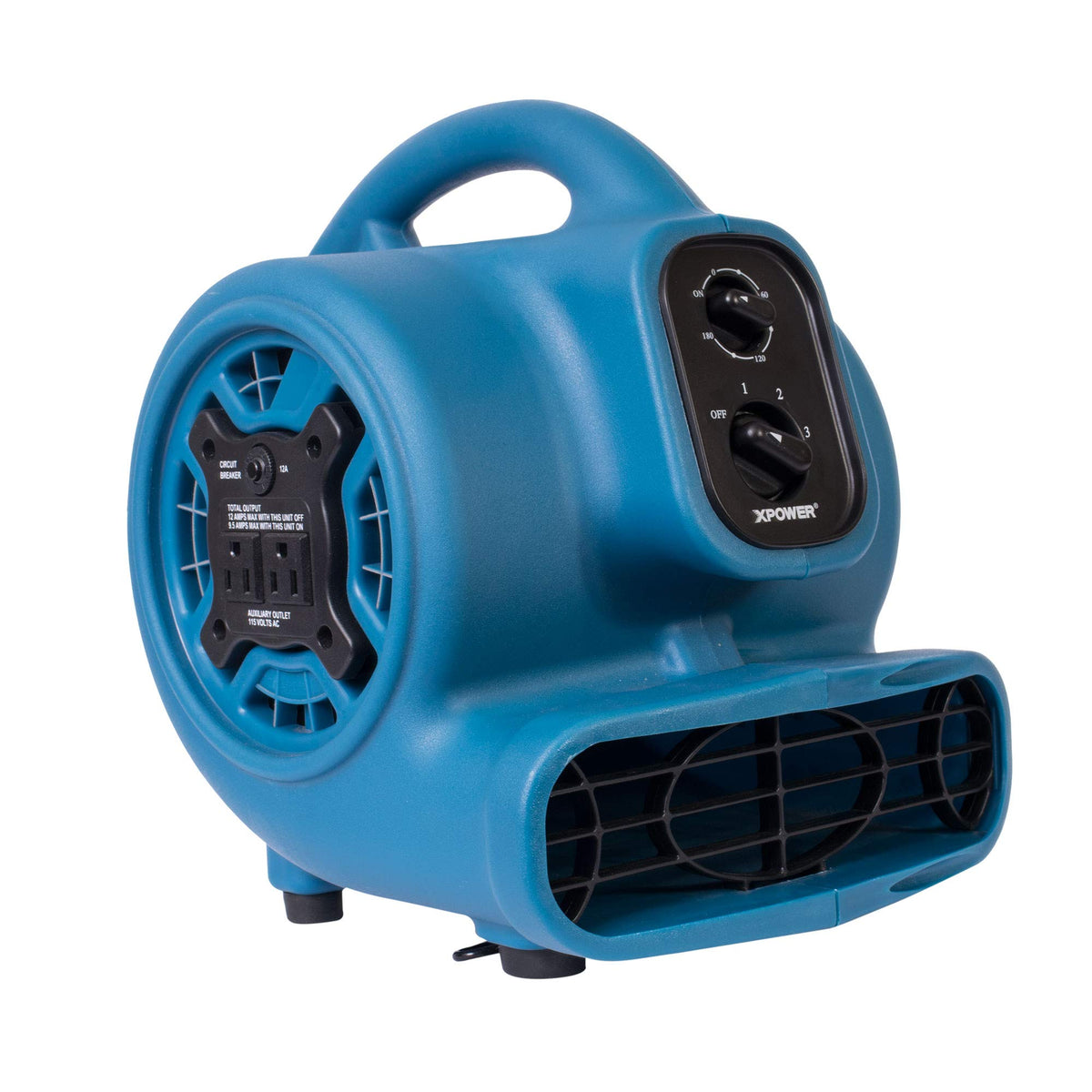 XPOWER P-230AT front view highlights compact design for tight workspaces.