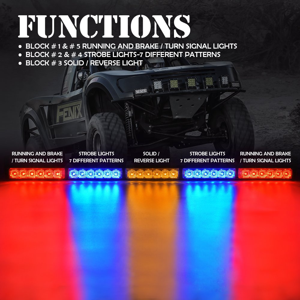 Xprite 30-inch LED chase bar side mount on UTV for all-weather safety