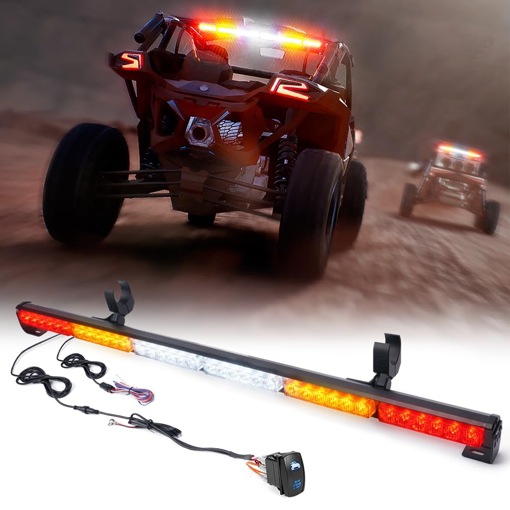 Xprite 36-inch rear LED bar front view improves daytime visibility on outdoor rides.