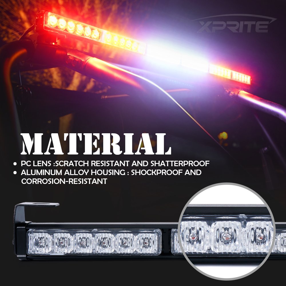 Xprite 36-inch rear LED bar mounted on a UTV highlights secure mounting.