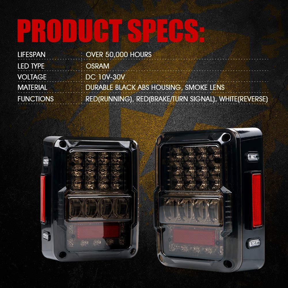 Xprite tail light installation on a Jeep JK demonstrating quick, tool-free setup
