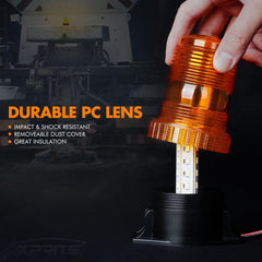 Xprite amber beacon base mount highlights sturdy ABS construction