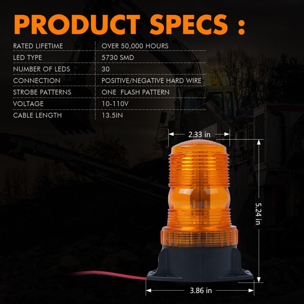 Xprite amber beacon field application on active work site for warning signals
