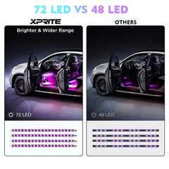 Xprite app control interface enables quick color tweaks and music sync customization.