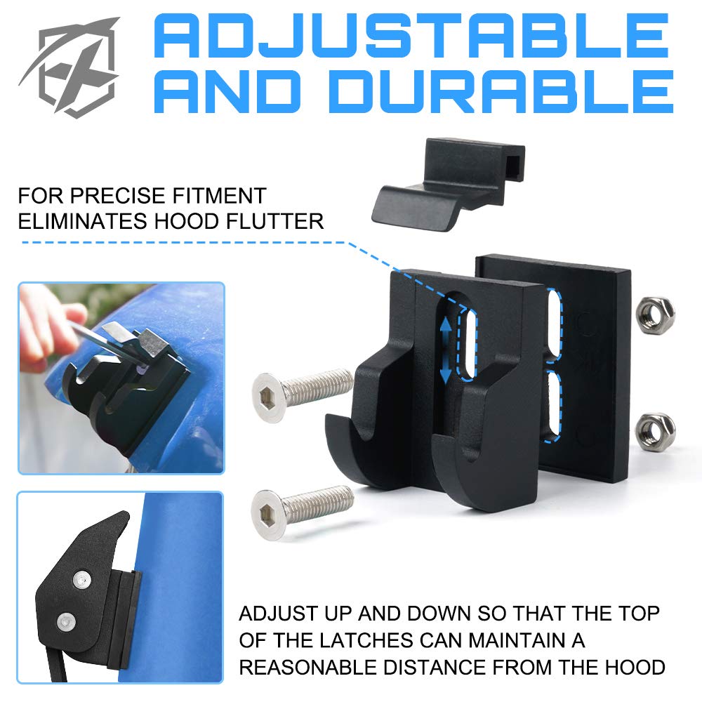 Xprite latches on Jeep Wrangler JK/JL demonstrate compatibility and clean bolt-on fit.