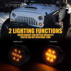 Xprite LED fender side marker amber adds visibility and bold styling.