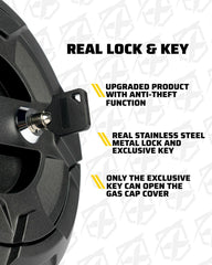Xprite locking gas cap cover wheel pattern design for off-road style