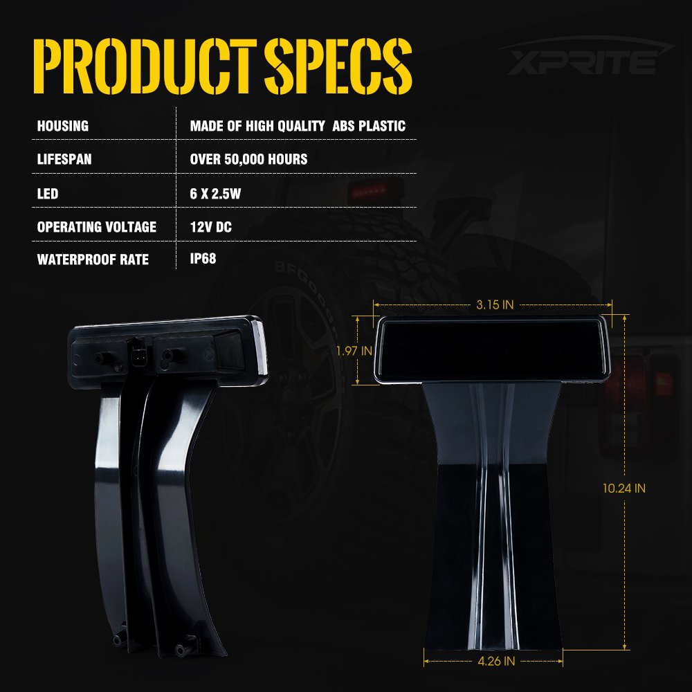 Xprite smoke-lens brake light enhances rear signaling at night