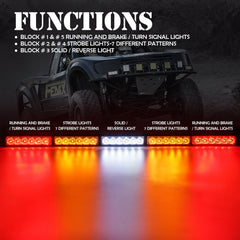 Xprite rear-chase-bar shows brake and turn signals for clear signaling