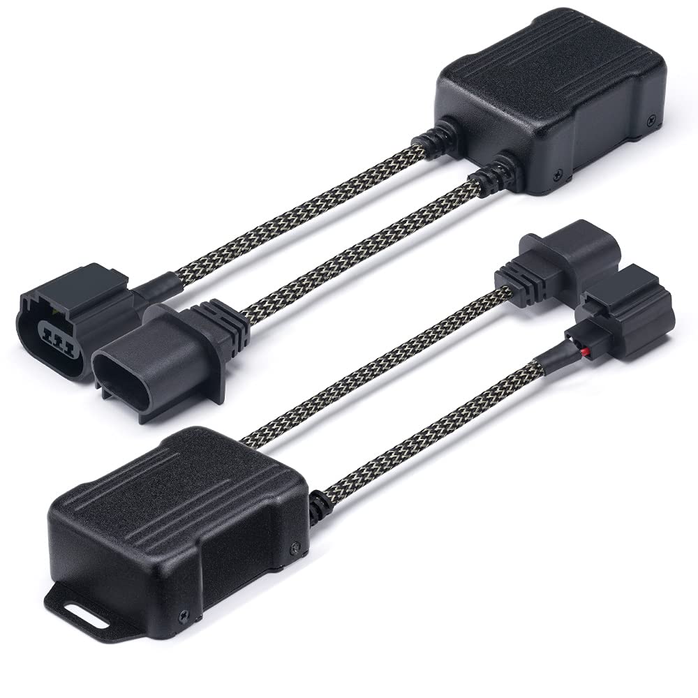 Xprite Reflex H13/9008 canbus harness front view reduces flicker and errors