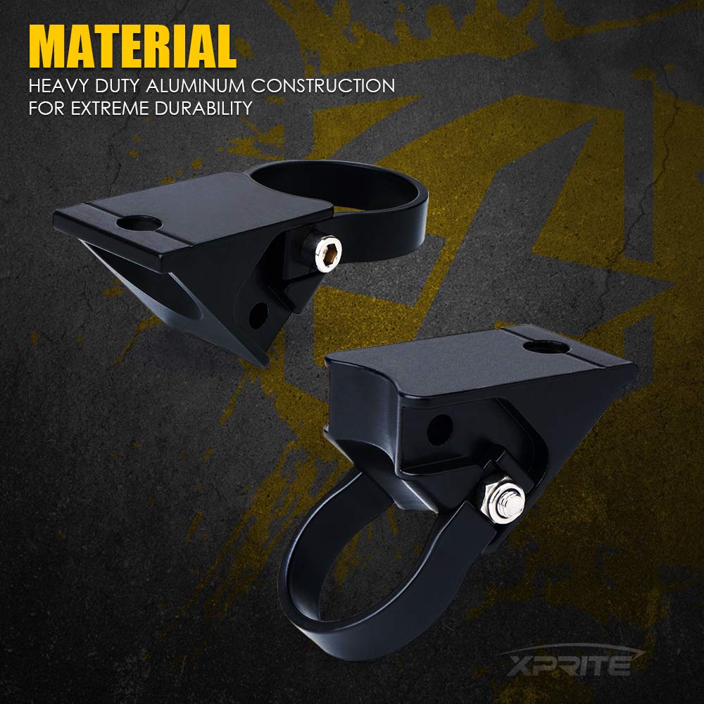 Xprite heavy-duty aluminum bracket provides durable light-bar support.