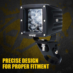 Xprite powder-coated finish resists rust and dirt on rugged trails.