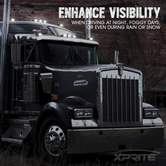 Xprite rooftop marker lights installed on a truck roof at dusk