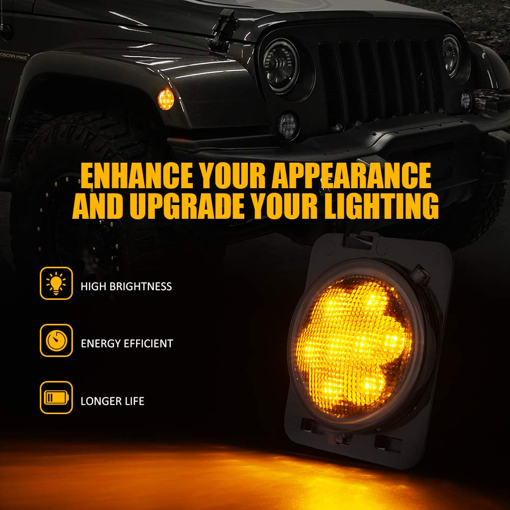 Xprite smoked-lens turn signal front-grille assembly boosts daytime recognition and night signaling.