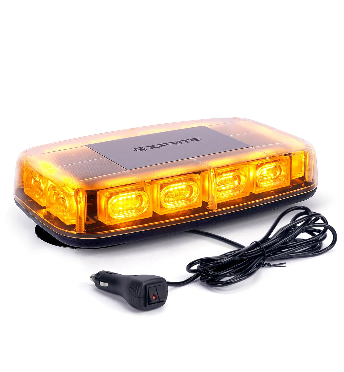 Xprite upgraded 12in 72LED rooftop strobe amber for high visibility on vehicles