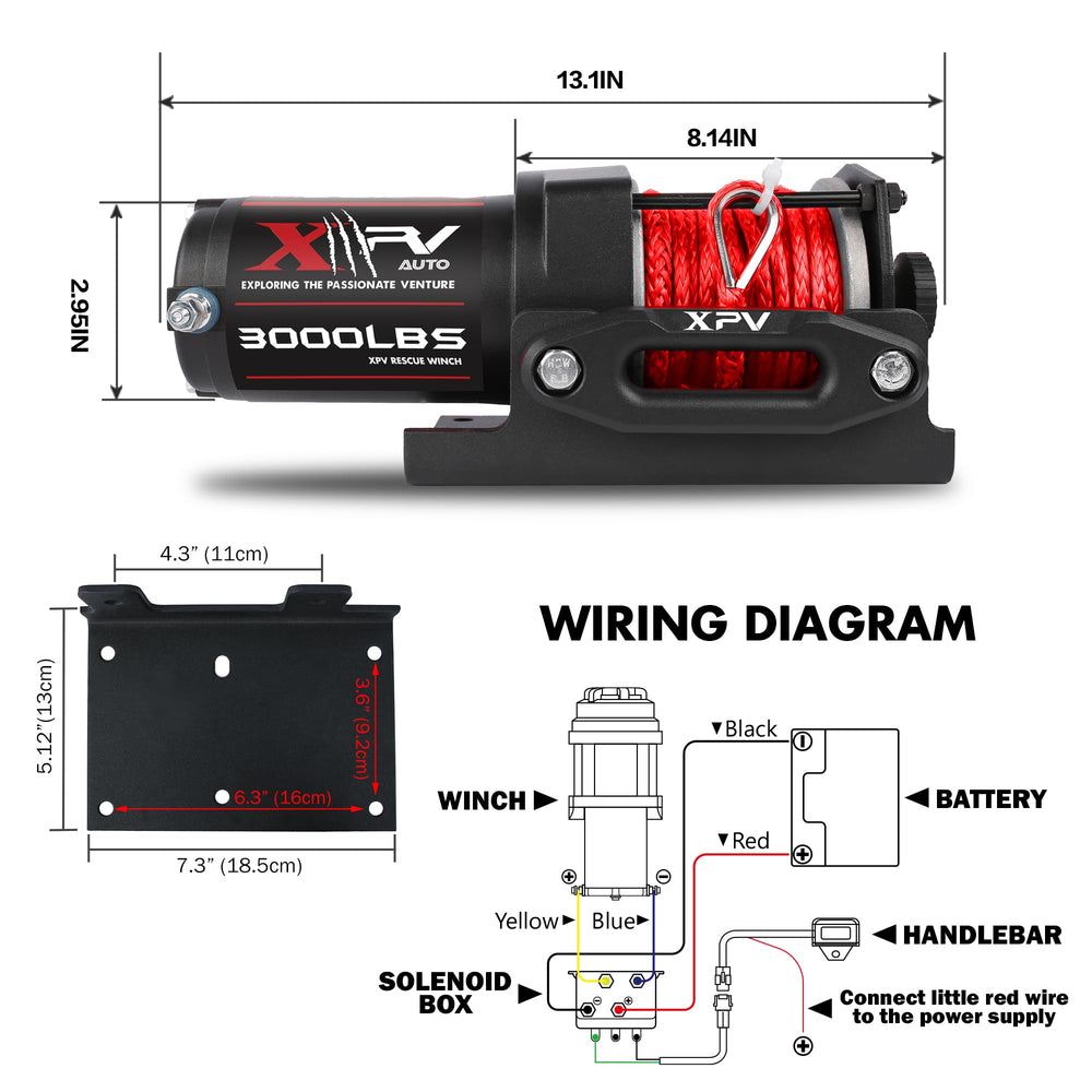 XPV AUTO wireless handheld remote enables precise winching control.