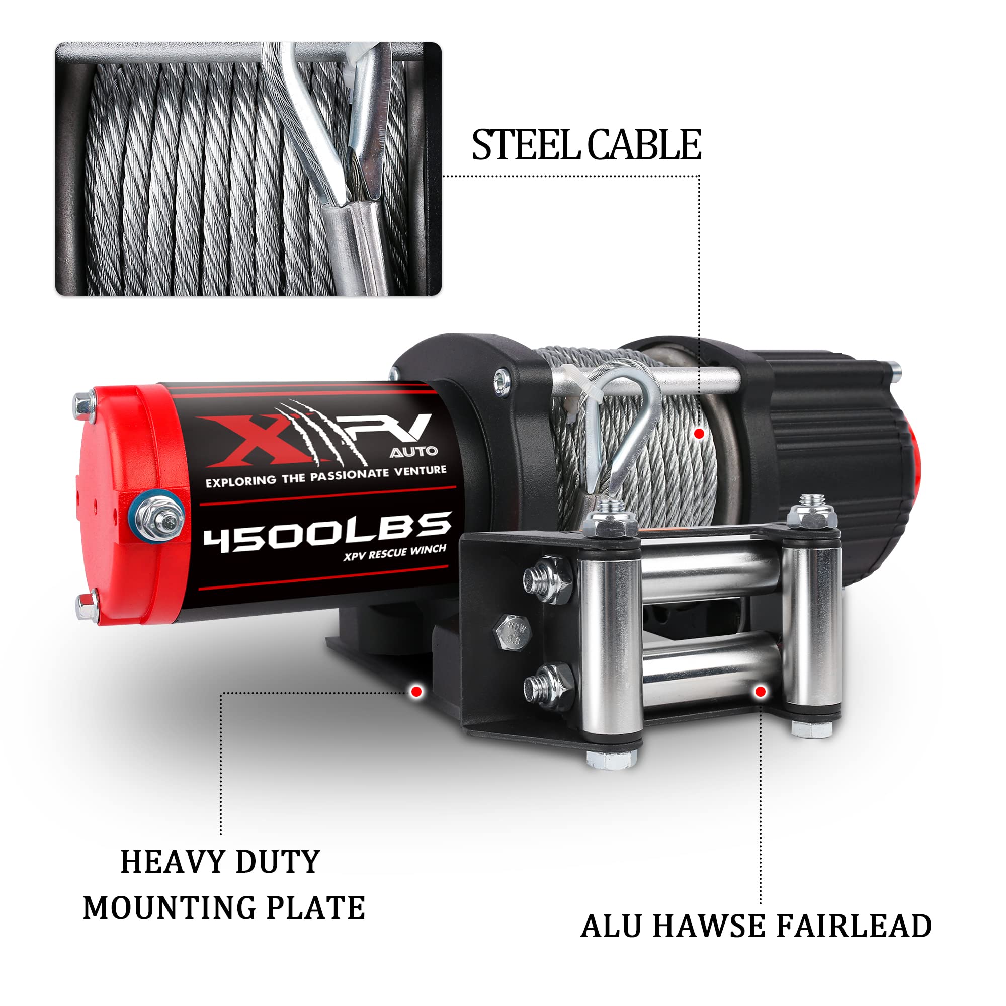 XPV AUTO wireless remote control for easy winching operation