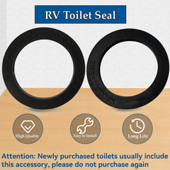 XQIQX RV Toilet Seal kit includes brass bolts, nuts, and caps for easy installation.