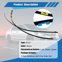 XQSMWF drip side molding on Civic door line enhances seamless exterior appearance.
