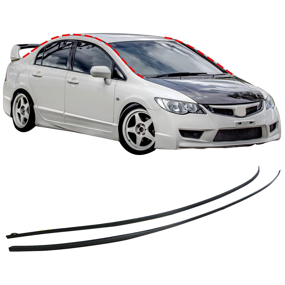 XQSMWF Civic drip side molding pair on both sides for a precise, easy fit.