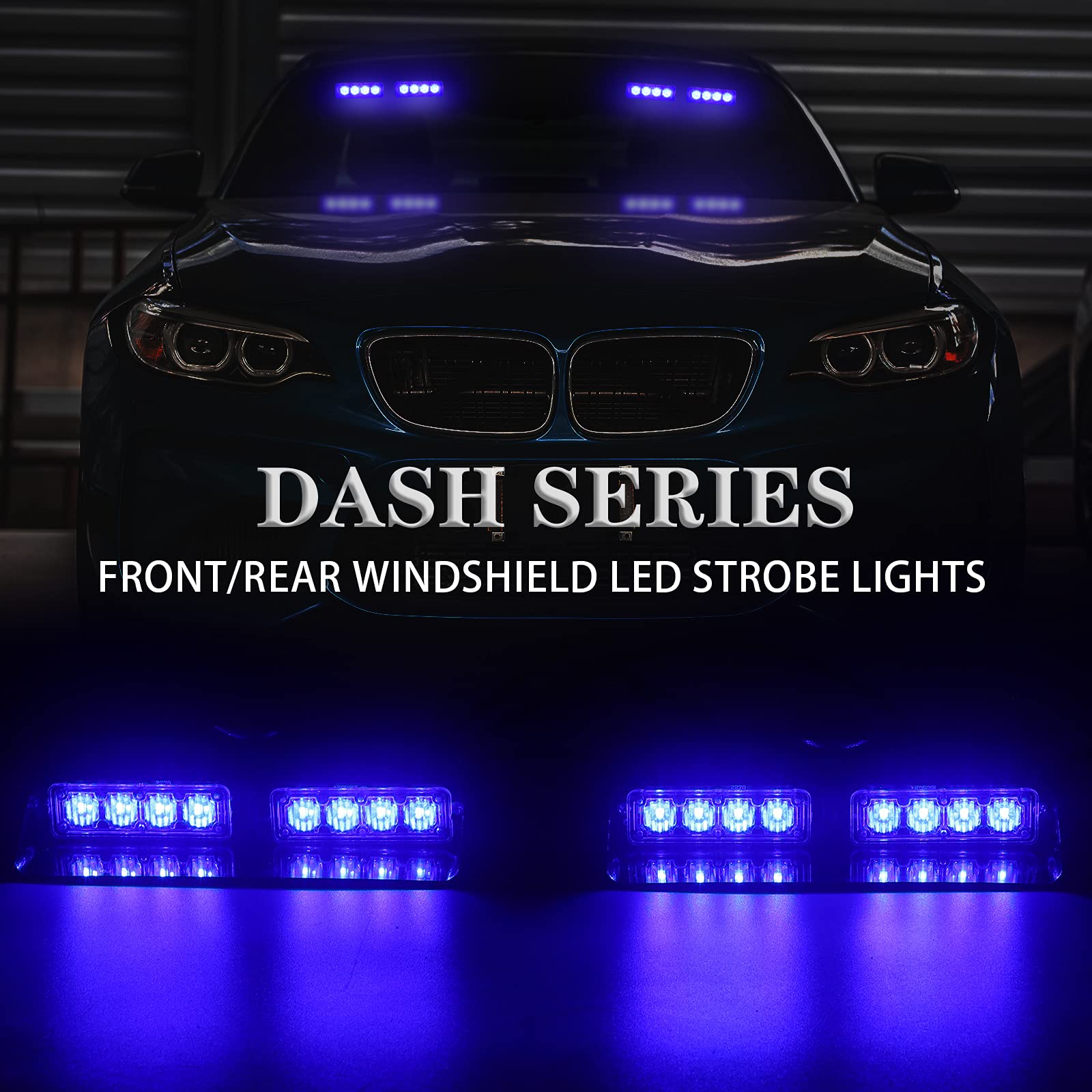 XRIDONSEN 16-LED strobe lights signal in rain or fog