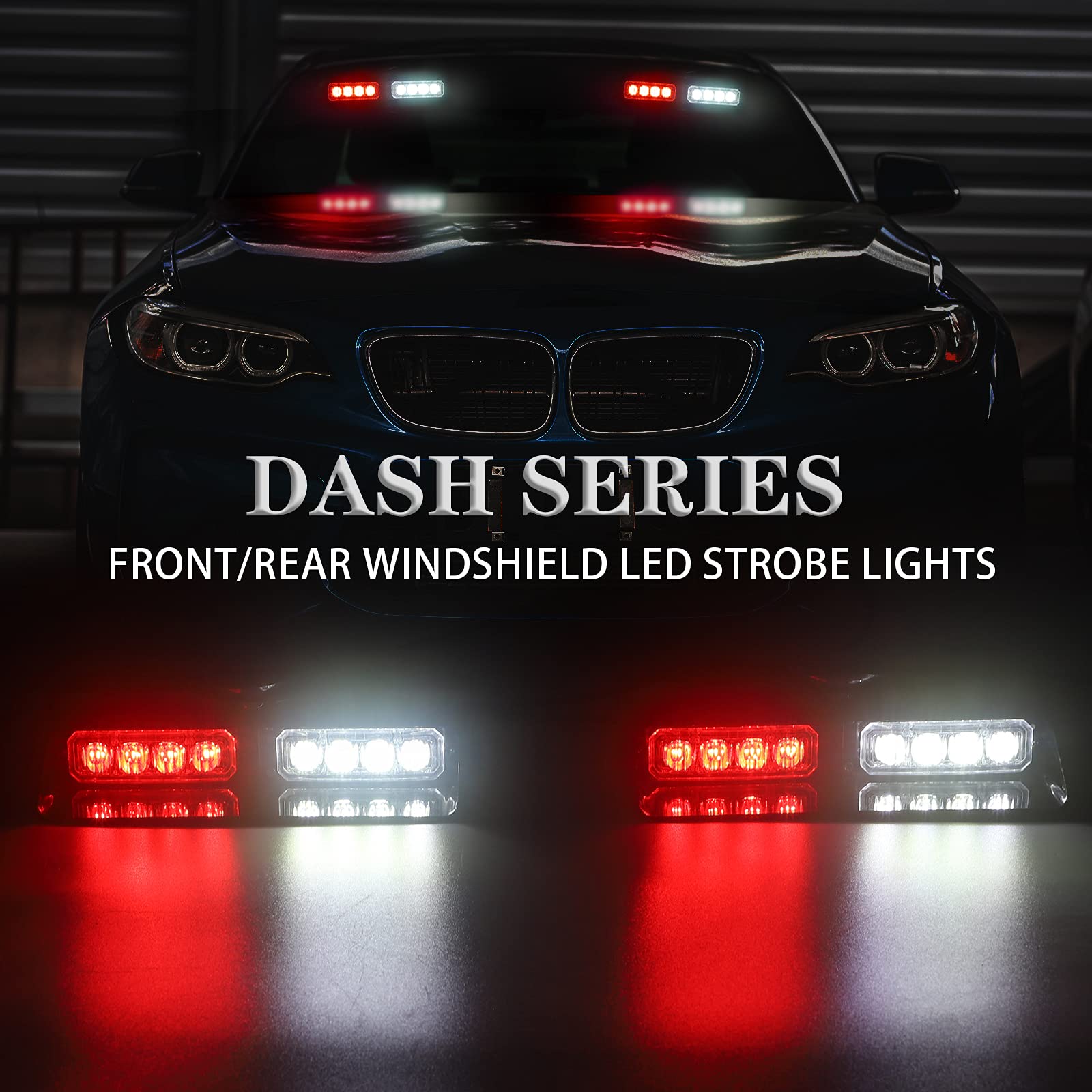 XRIDONSEN 2-in-1 emergency dash light on rear windshield for clear signaling