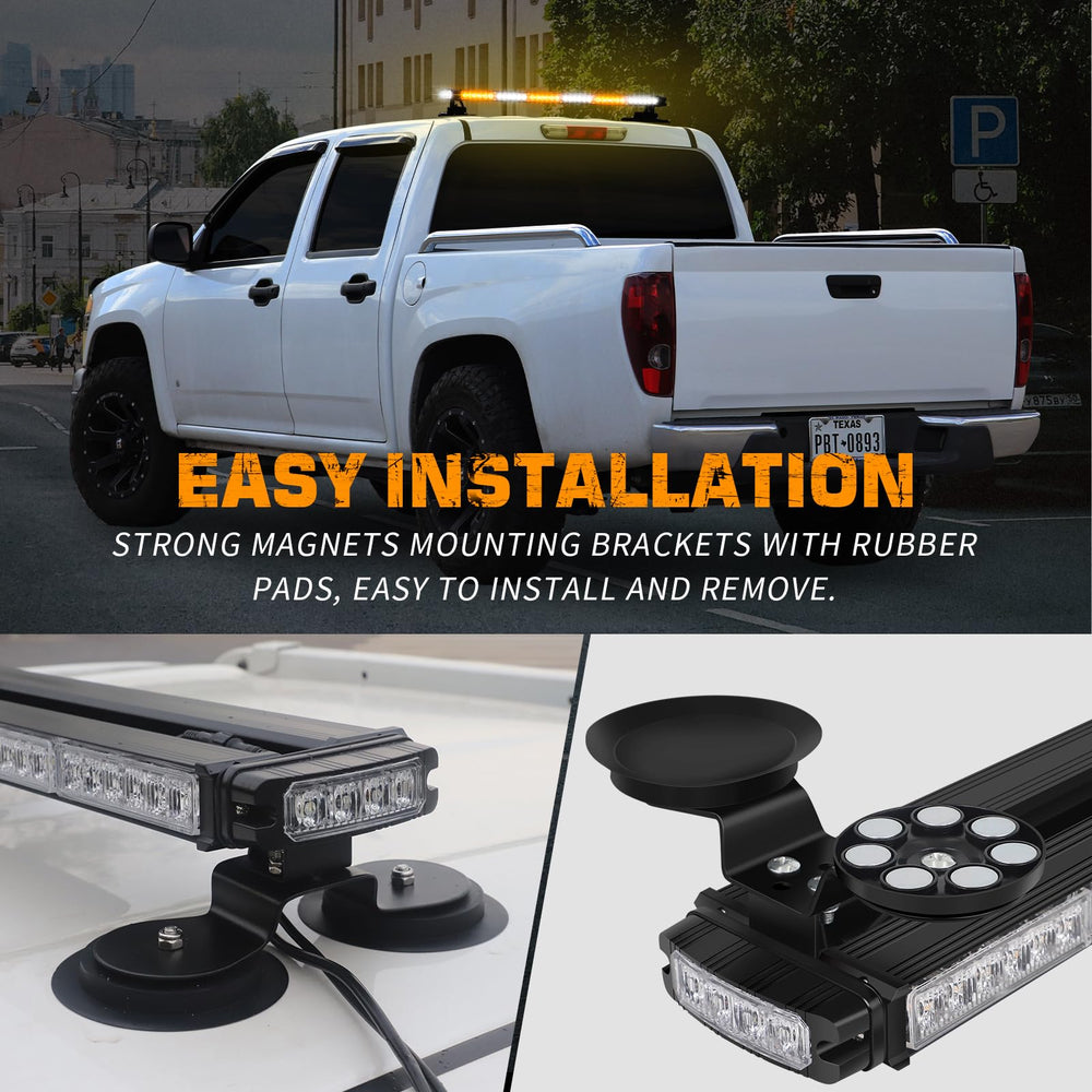 XRIDONSEN 360-degree coverage strobe enhances roadside visibility.