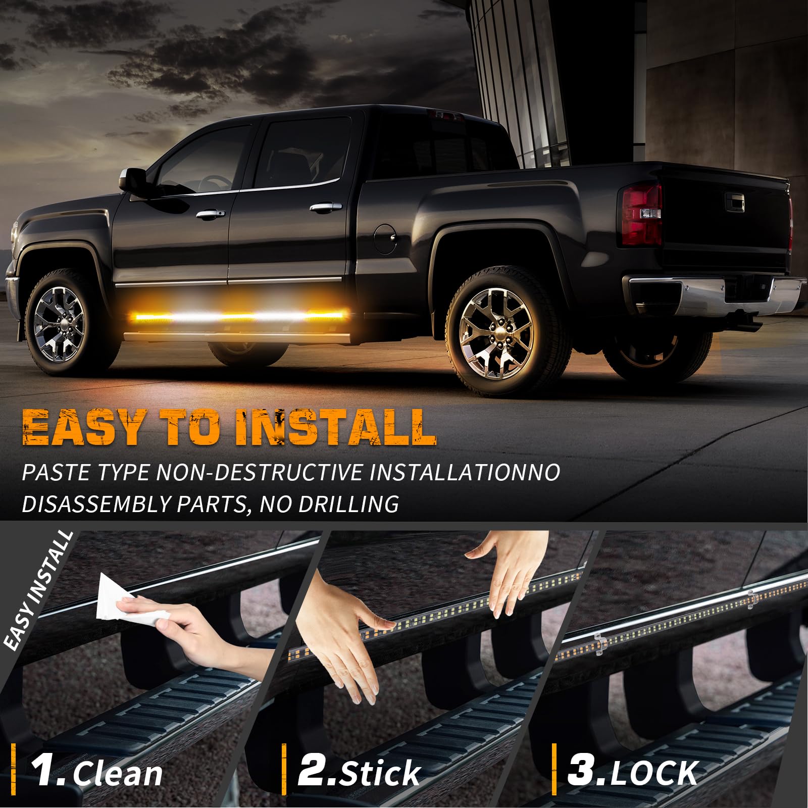XRIDONSEN peel-and-stick installation for quick mounting.