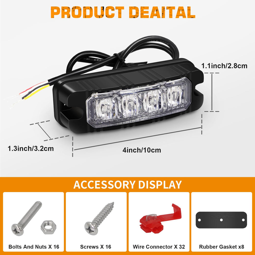 XRIDONSEN emergency lights ideal for police EMS tow trucks and road crews.