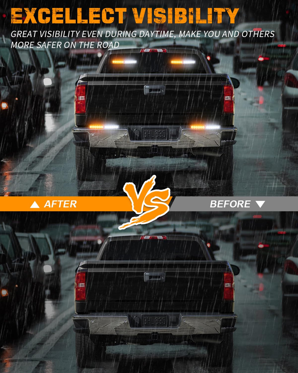 XRIDONSEN emergency strobe side view highlights side signaling for safer lane changes