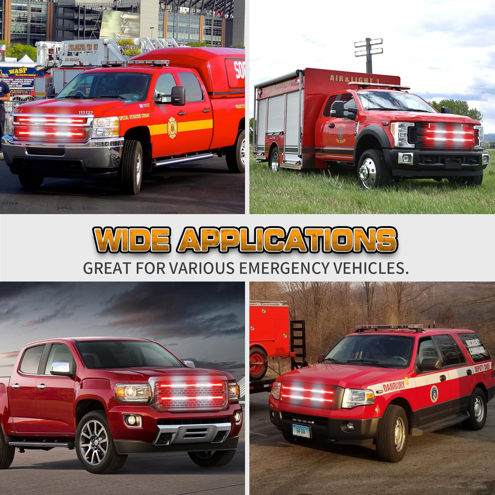XRIDONSEN 2-pack lights provide flexible warning options for trucks and responders.