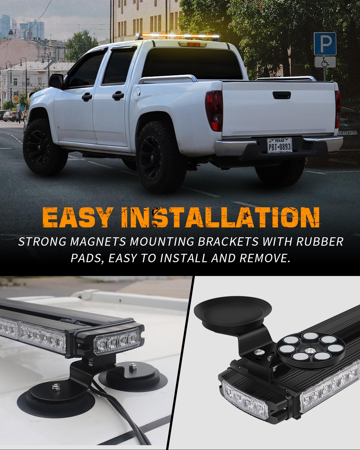 XRIDONSEN IP67 waterproof strobe bar withstands rain and snow