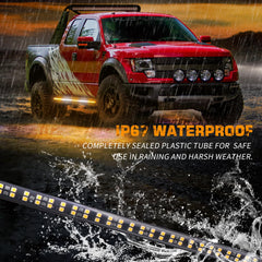 XRIDONSEN IP67 waterproof strobe strip withstands harsh weather conditions safely.