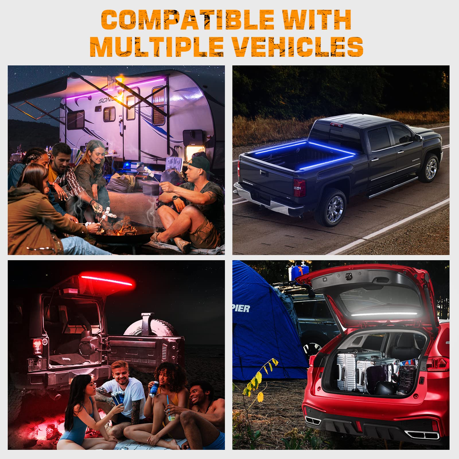 XRIDONSEN jeep wrangler bed and door light for safer entry