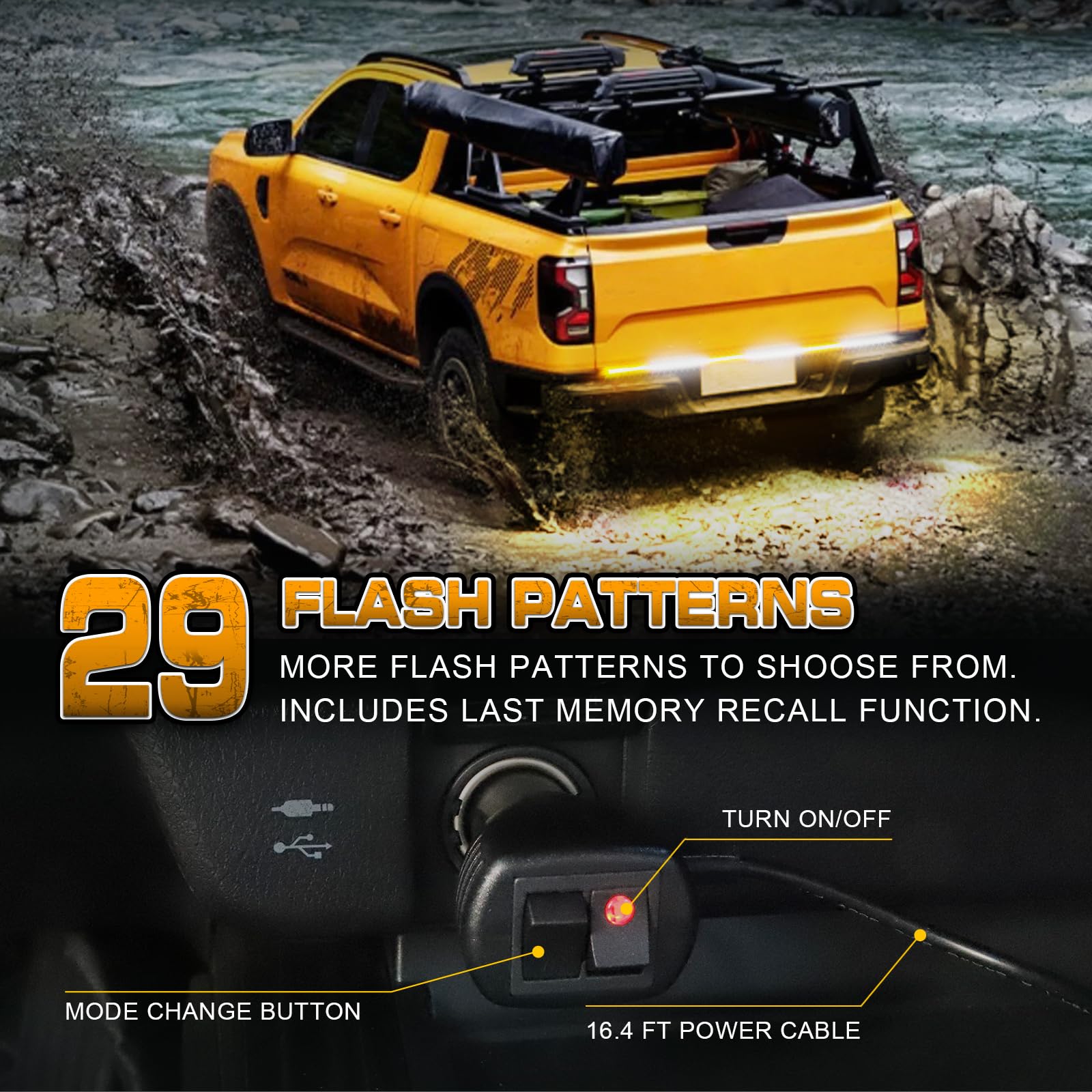 XRIDONSEN plow truck safety light strip for hazard signaling