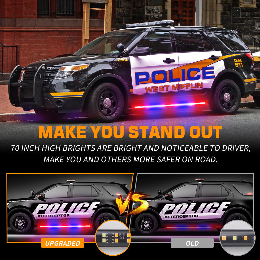 XRIDONSEN running-board LED strip with 720 LEDs boosts vehicle visibility.