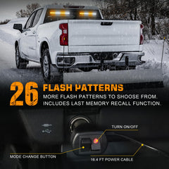 XRIDONSEN traffic advisor light bar rotatable mount for flexible installation