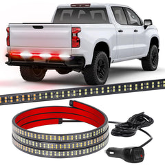 XRIDONSEN truck tailgate emergency light strip installed on rear for high visibility day and night