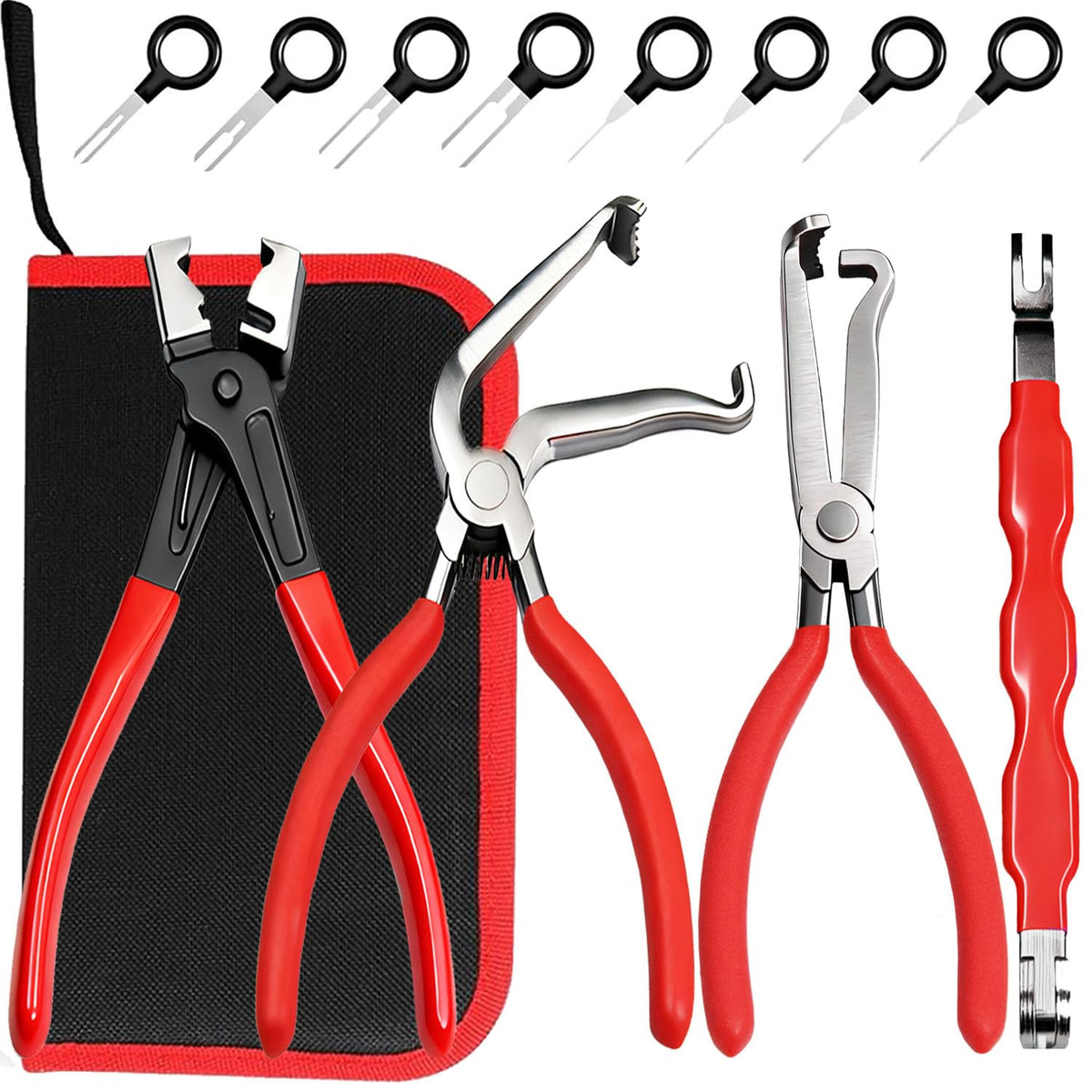 XRIONELL electrical disconnect pliers straight tip for tight sensor spaces.