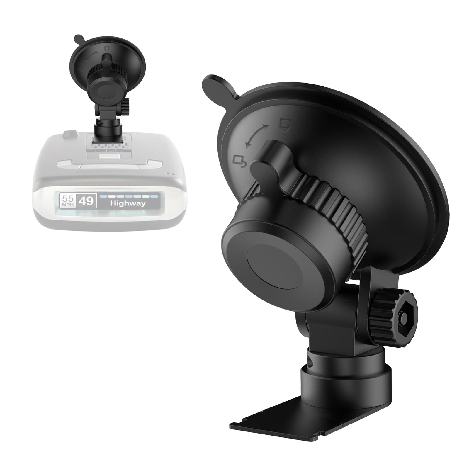 xsaaczm windshield radar detector mount secures Escort MAX on the windshield.
