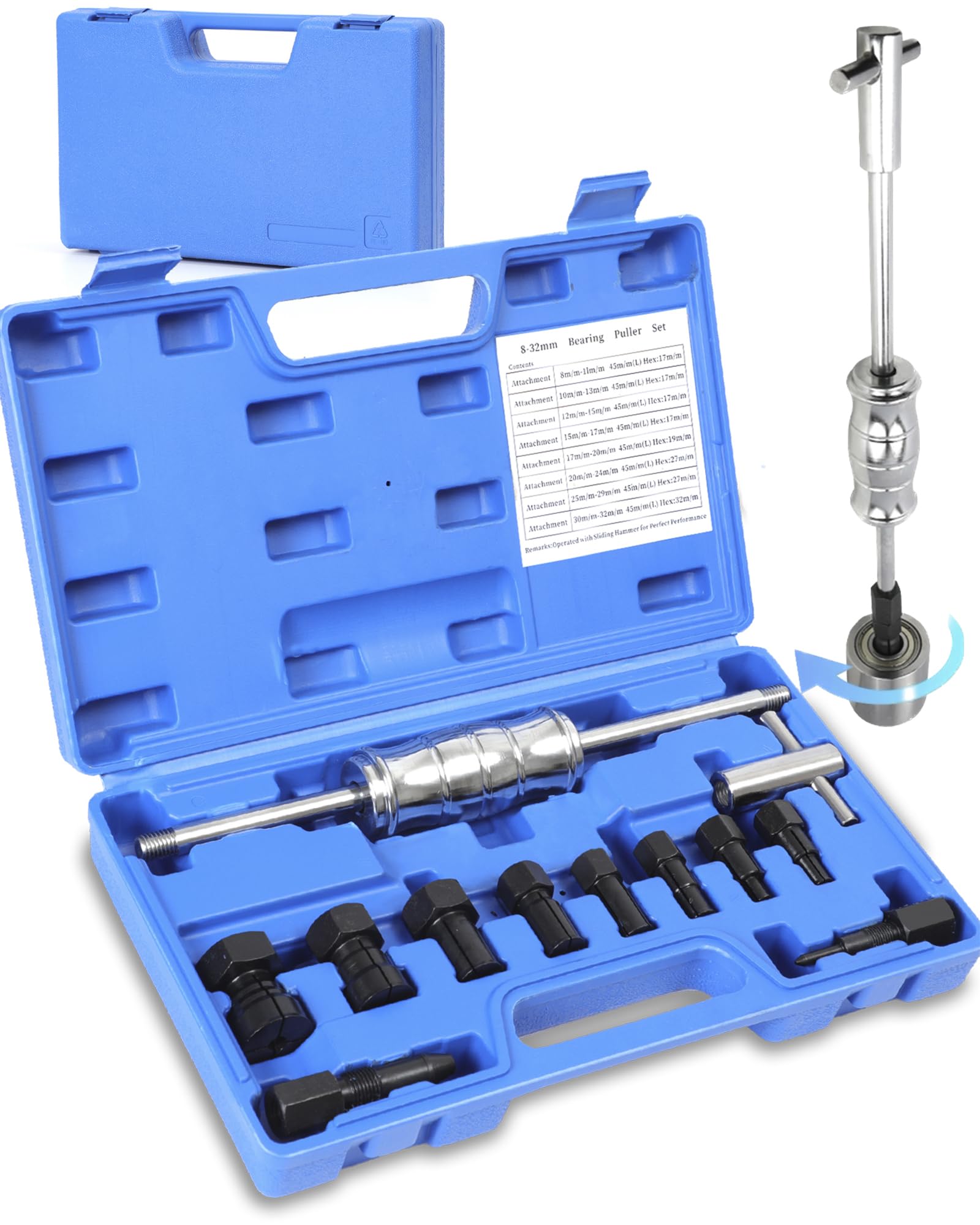 XSTARYE bearing puller with slide hammer for blind-hole bearings