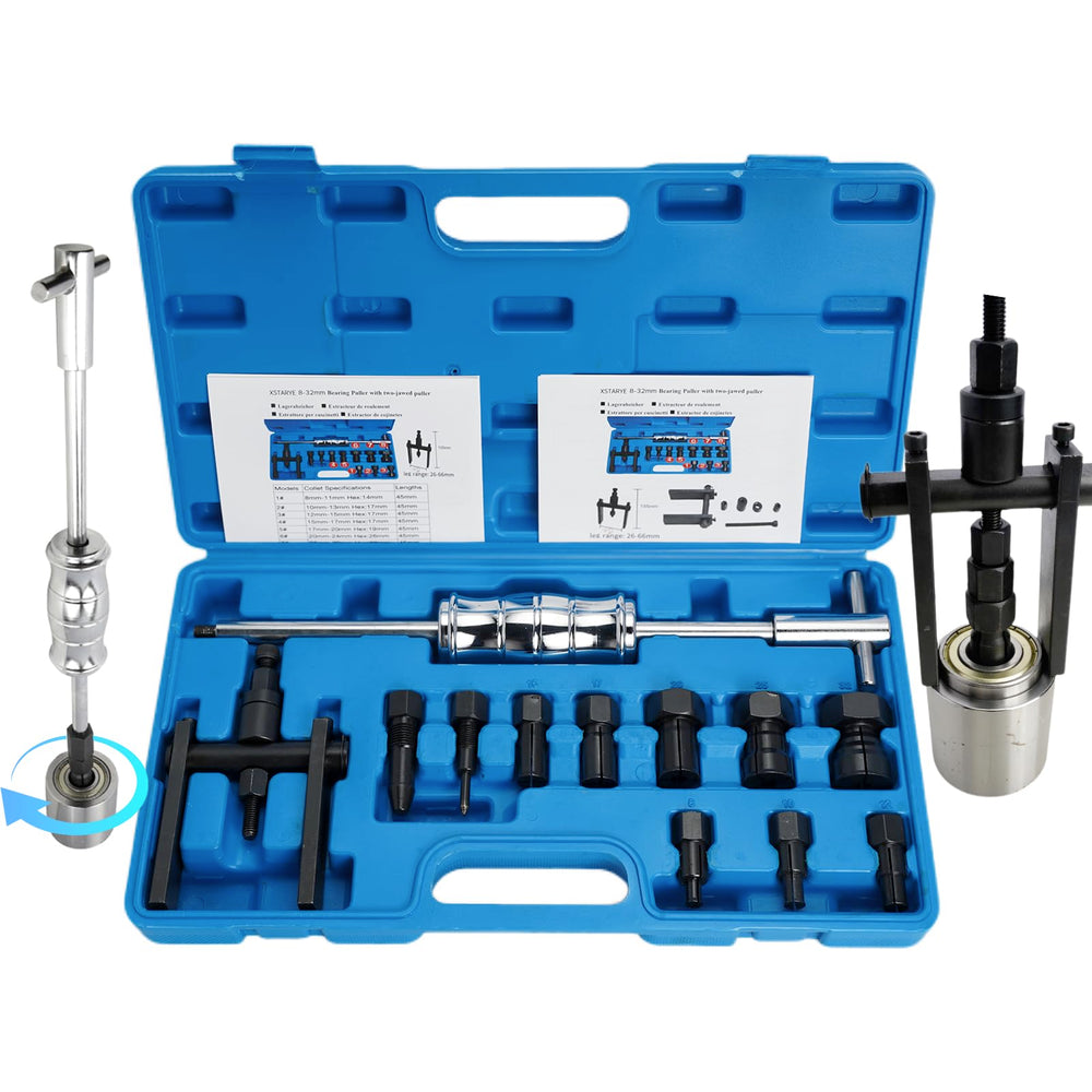 XSTARYE bearing puller with slide hammer enables quick removal.