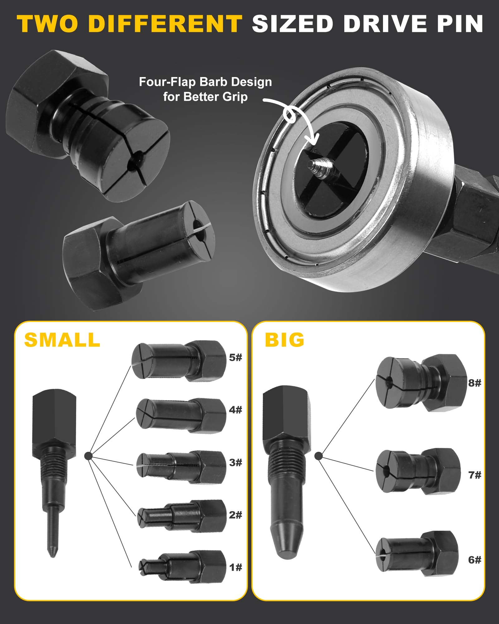 XSTARYE drive pins for collets fit 8–32 mm sizes precisely