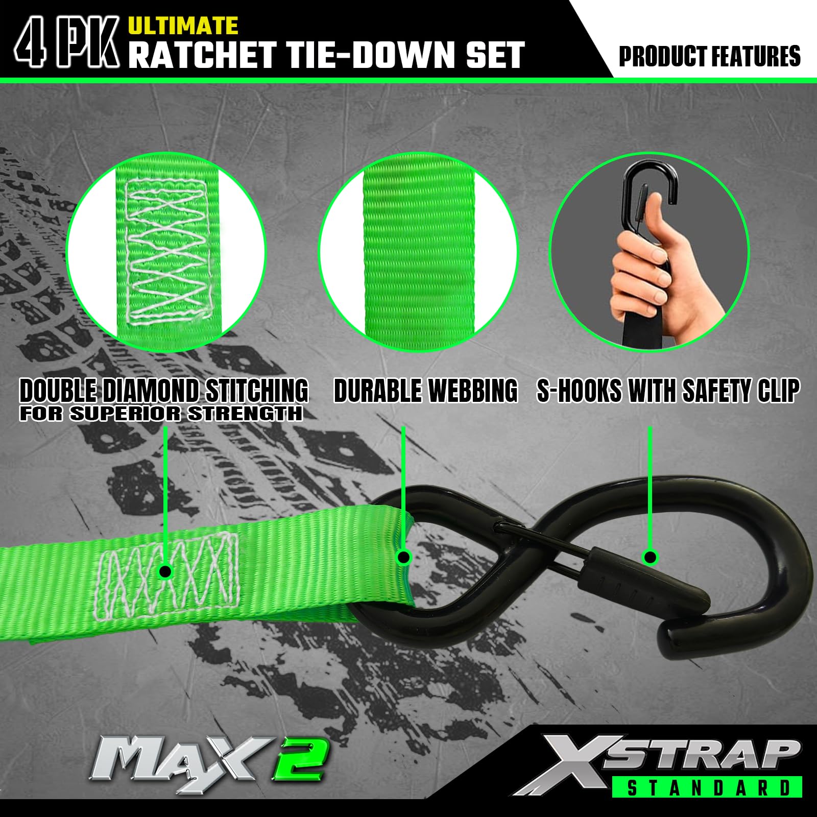XSTRAP STANDARD truck and trailer cargo straps simplify moving and securing cargo