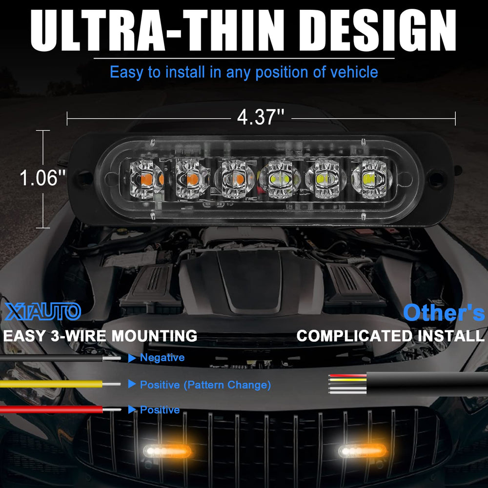 XTAUTO premium ABS housing with PC lens resists weather and daily use