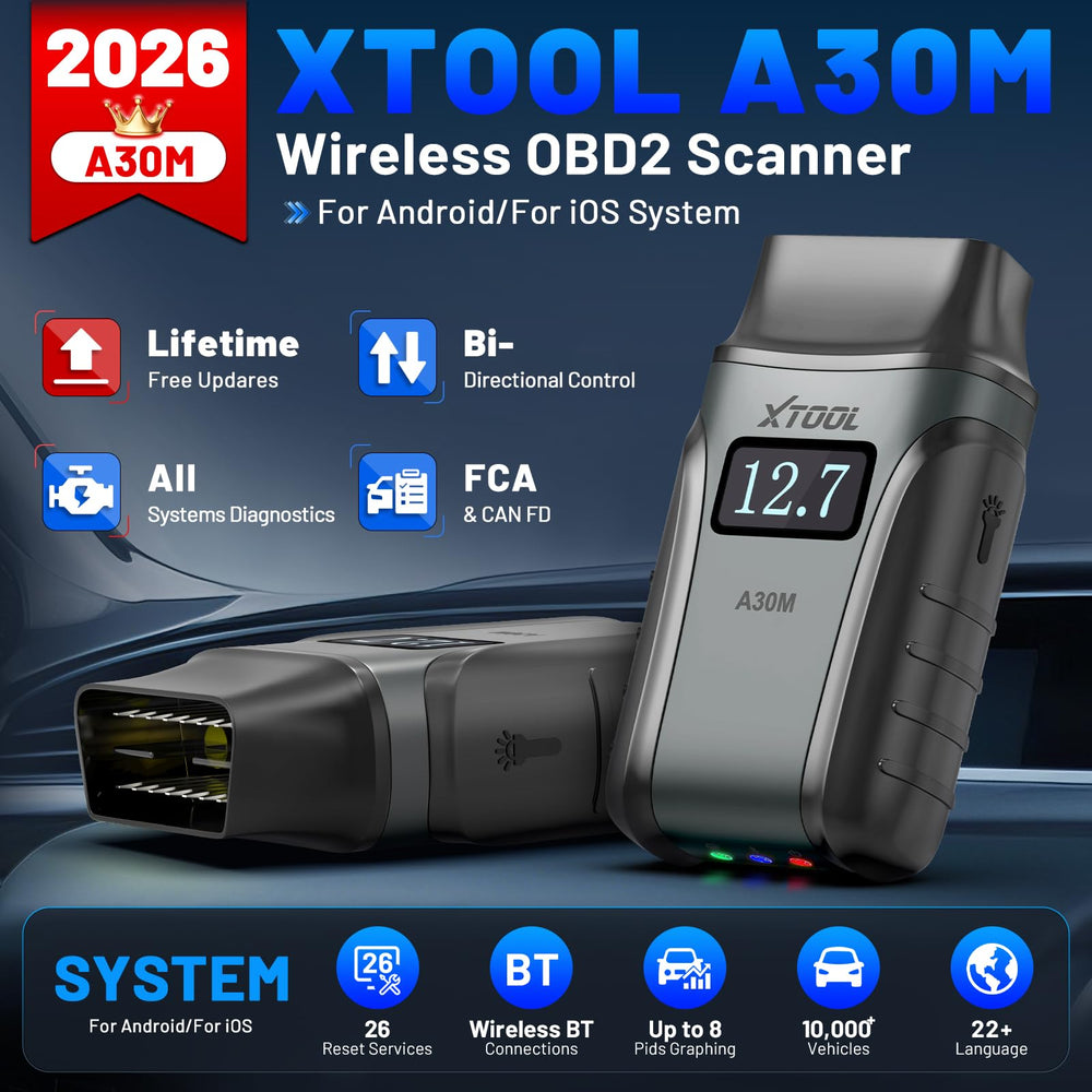 XTOOL Anyscan A30M in action performing a bidirectional test on an ECU