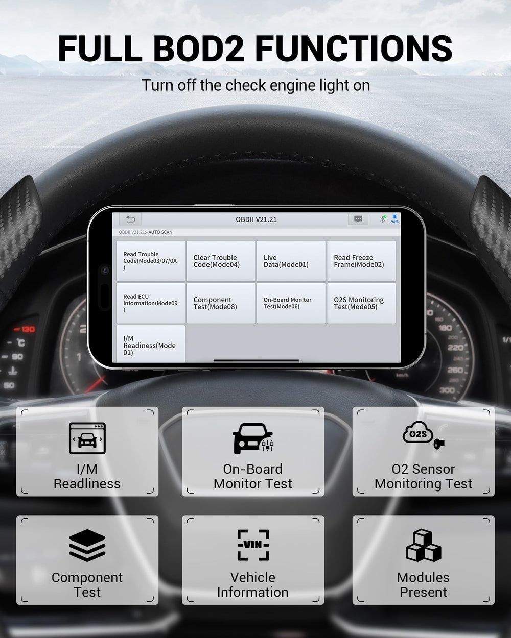 XTOOL Anyscan A30M full system diagnostics for engine and more.